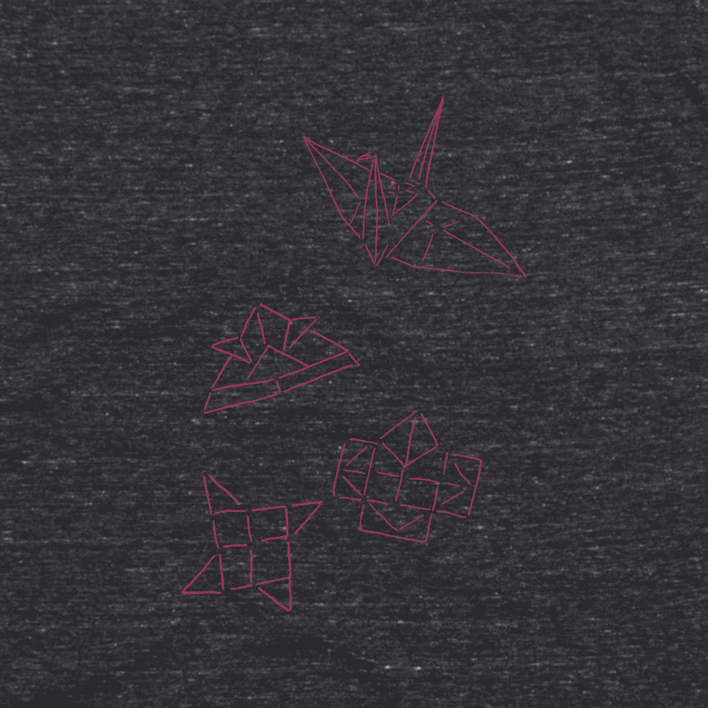おりがみイラストTシャツ シルクスクリーン印刷拡大