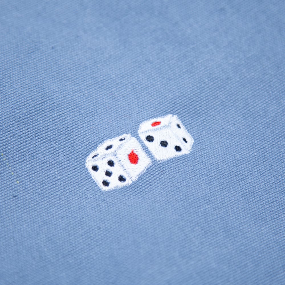 サイコロ 刺繍 ショルダーバッグ サイコロ刺繍 拡大