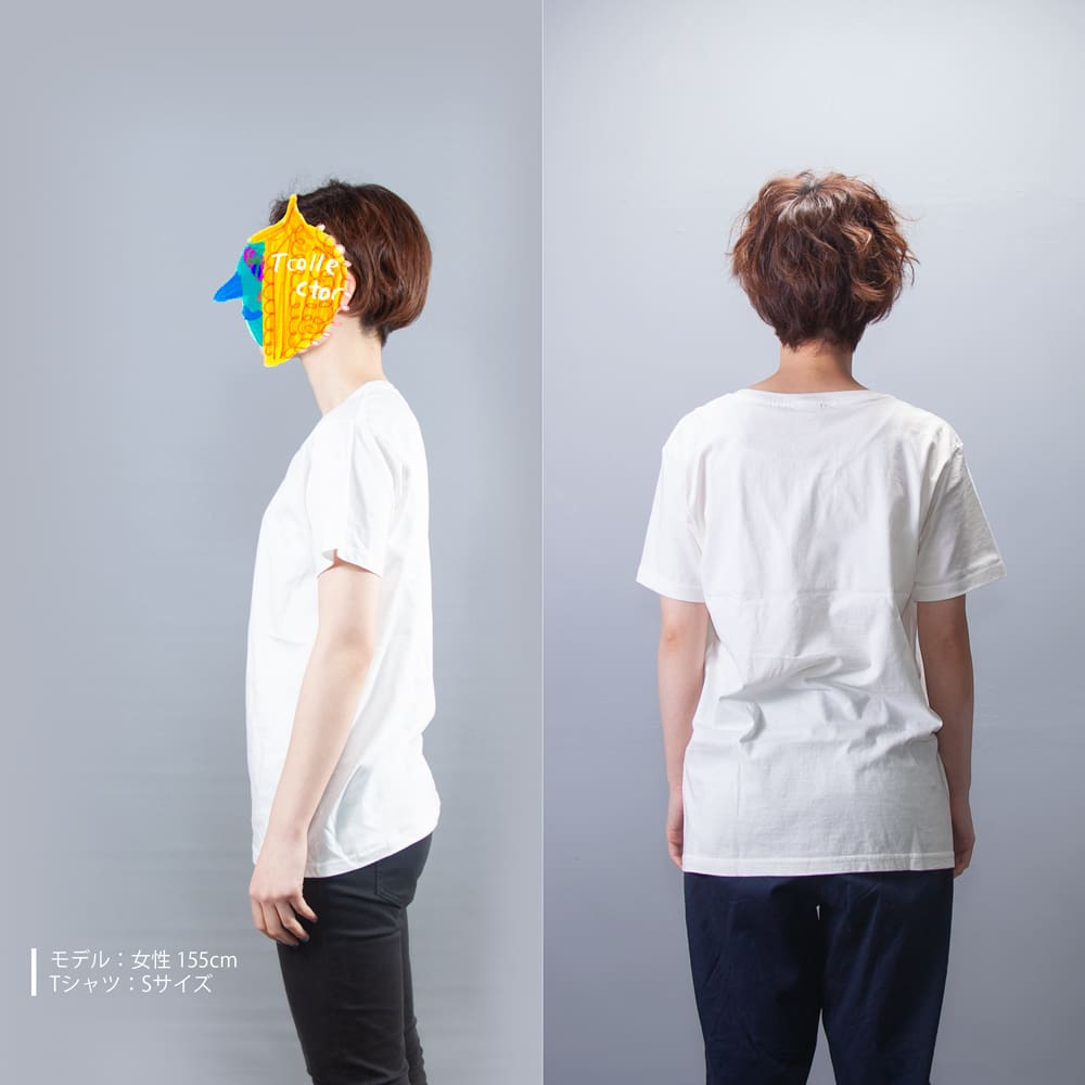 HBイラスト Tシャツ 女性モデル
