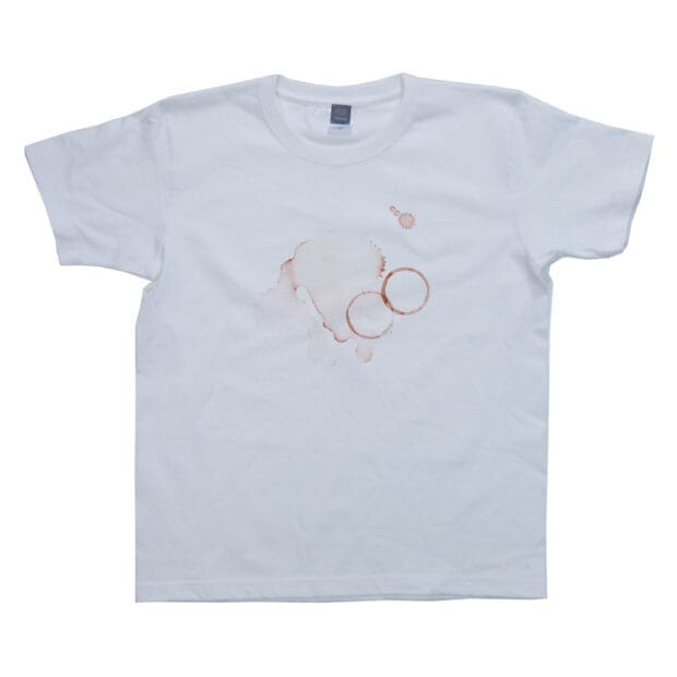 コーヒーの染み ユニセックス プリント Tシャツ