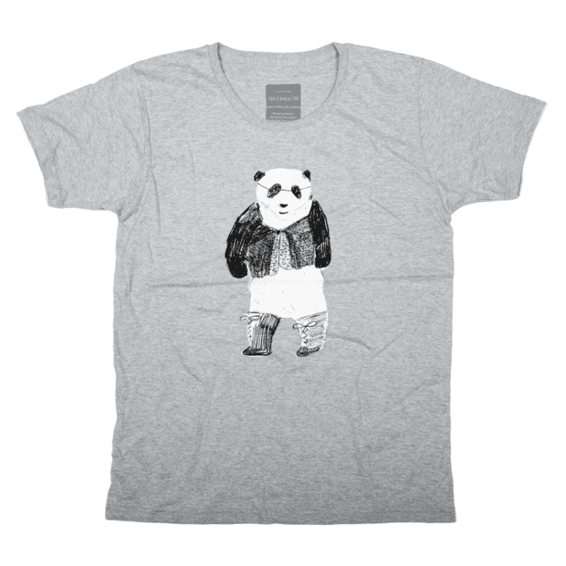 おしゃれパンダ プリントTシャツ ユニセックスXS~XLサイズあり