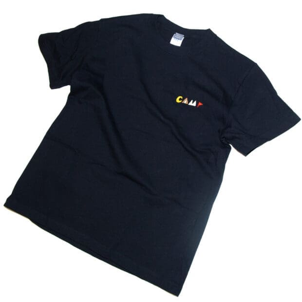 キャンプ 刺繍 Tシャツ ユニセックス