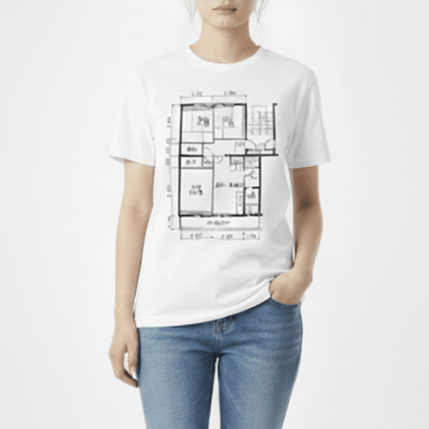 日本の間取り ユニセックス Tシャツ