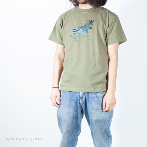 しまうま プリントTシャツ　ユニセックスS~XXXL・レディースサイズあり