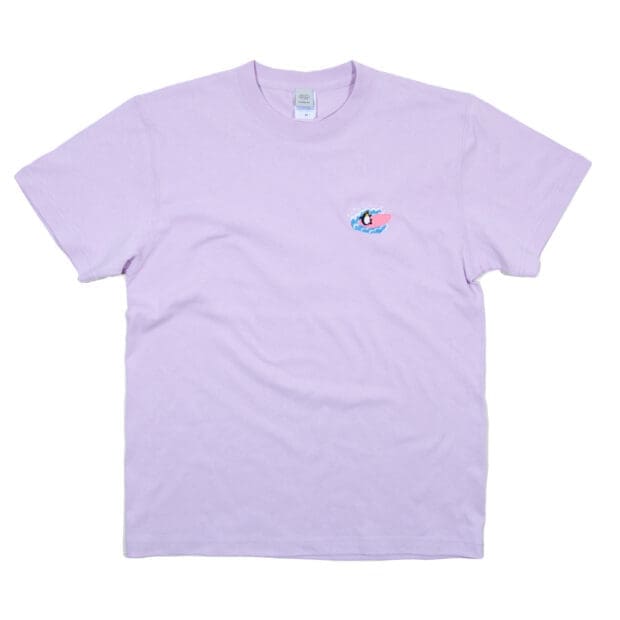 ペンギンサーフィン 刺しゅう Tシャツ