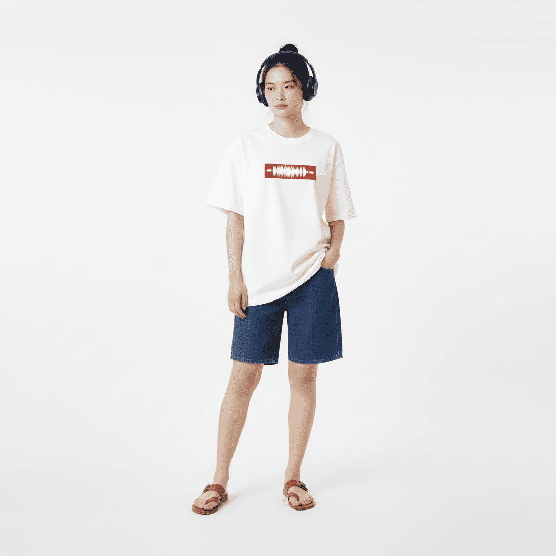 WAVE プリント 5.6oz Tシャツ - 画像 (2)