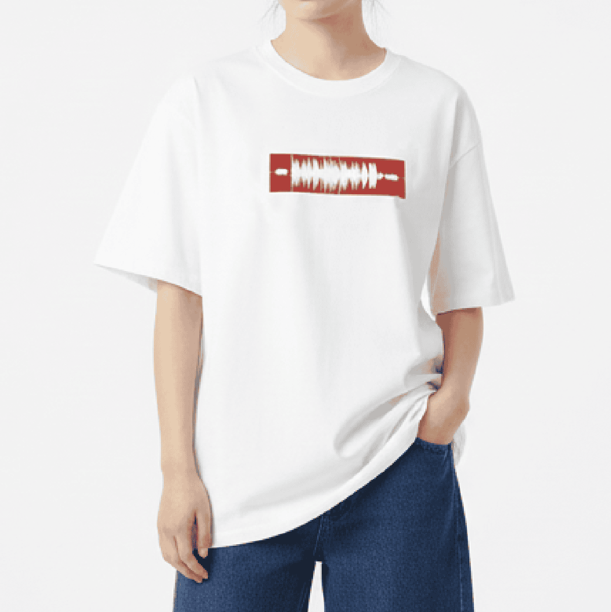 WAVE プリント 5.6oz Tシャツ